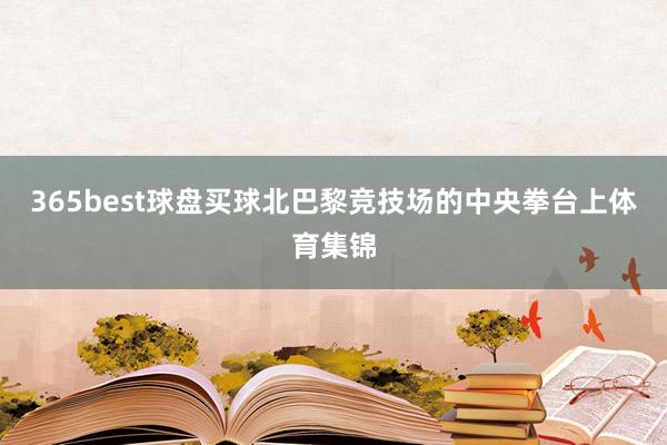 365best球盘买球北巴黎竞技场的中央拳台上体育集锦