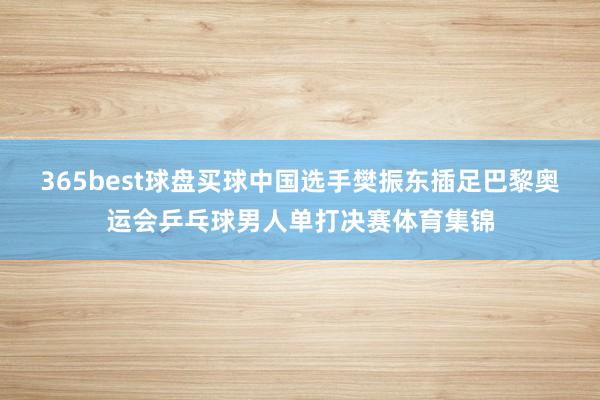 365best球盘买球中国选手樊振东插足巴黎奥运会乒乓球男人单打决赛体育集锦