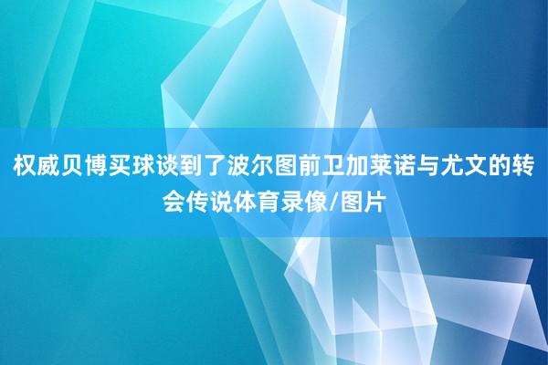 权威贝博买球谈到了波尔图前卫加莱诺与尤文的转会传说体育录像/图片