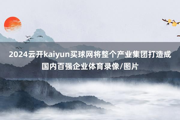 2024云开kaiyun买球网将整个产业集团打造成国内百强企业体育录像/图片