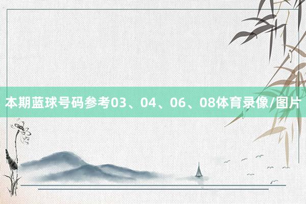 本期蓝球号码参考03、04、06、08体育录像/图片