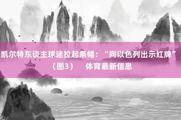 凯尔特东谈主球迷拉起条幅：“向以色列出示红牌” （图3）    体育最新信息
