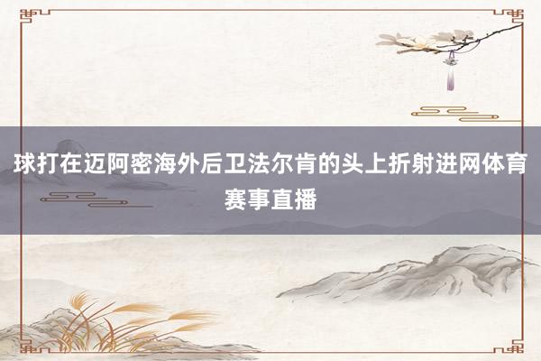 球打在迈阿密海外后卫法尔肯的头上折射进网体育赛事直播